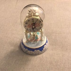 Coco cola glass covered clock